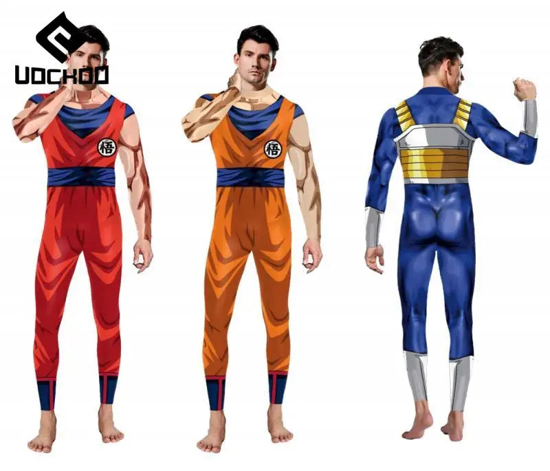 Japanese Anime Vegeta Cosplay Costume – Adult Superhero Bodysuit for Carnival & Comic Con