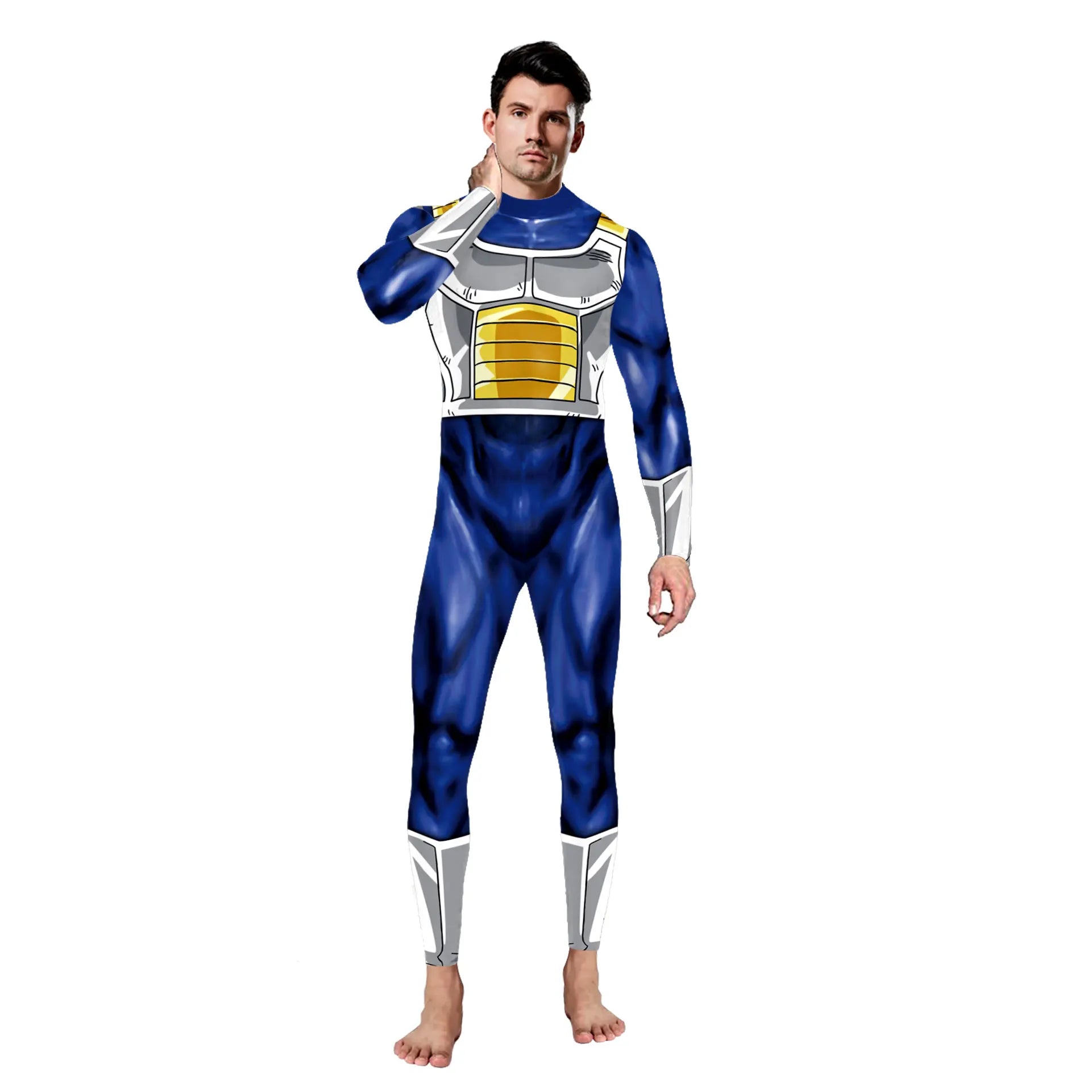 Japanese Anime Vegeta Cosplay Costume – Adult Superhero Bodysuit for Carnival & Comic Con - Image 7