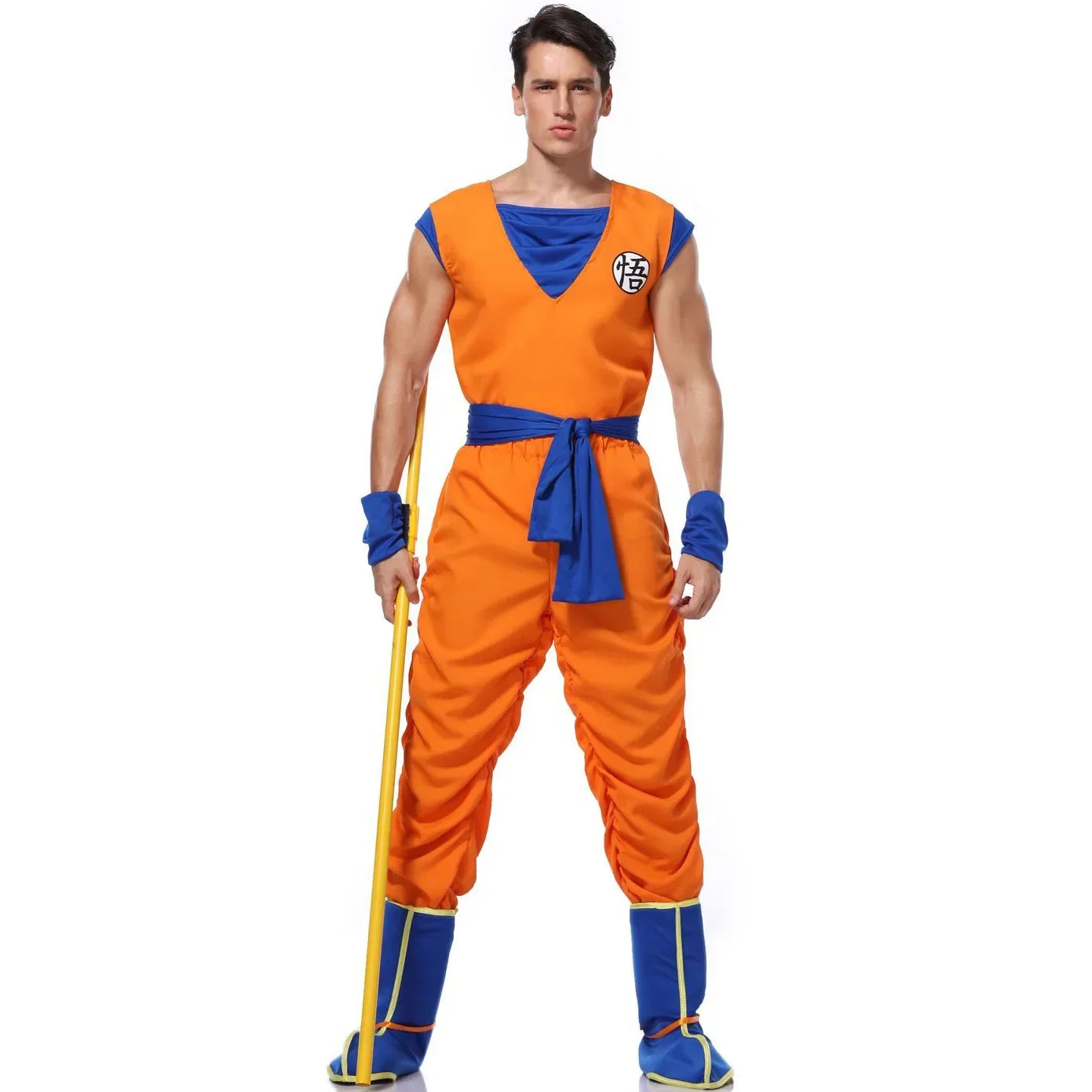 Adult Man Halloween Japanese Anime Son Goku Cosplay Costume – Superhero Role Play Orange Jumpsuit - Image 4