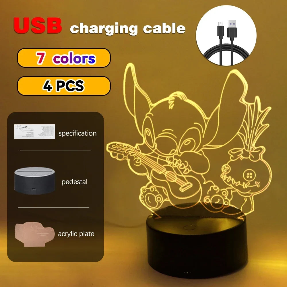 3D Illusion Stitch LED Night Light - Image 28