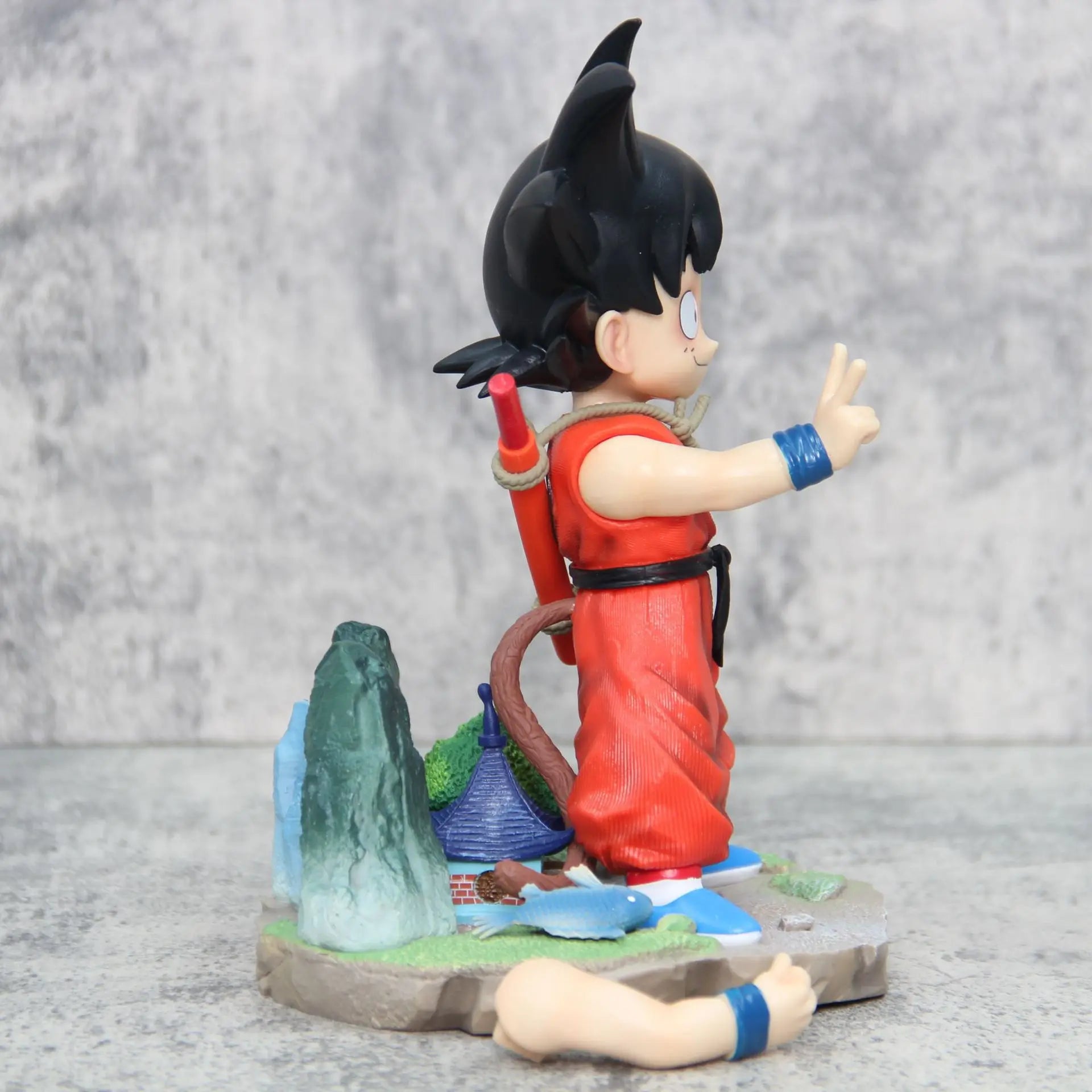 19cm Super Saiyan Goku Heart Gesture Figure - Image 4